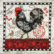 Red Mitten - Art Deco Red and Black Chicken Potholders