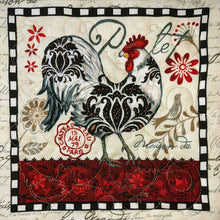 Red Mitten - Art Deco Red and Black Chicken Potholders