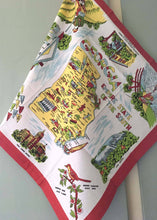 Red and White Kitchen Company - Georgia Map Retro Flour Sack Kitchen Towel
