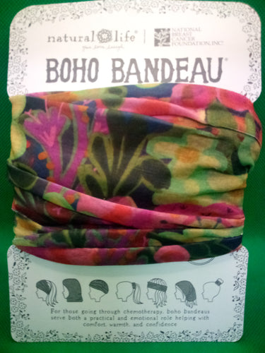 Boho Bandeau BBW000182 Pink Pntd Grdn